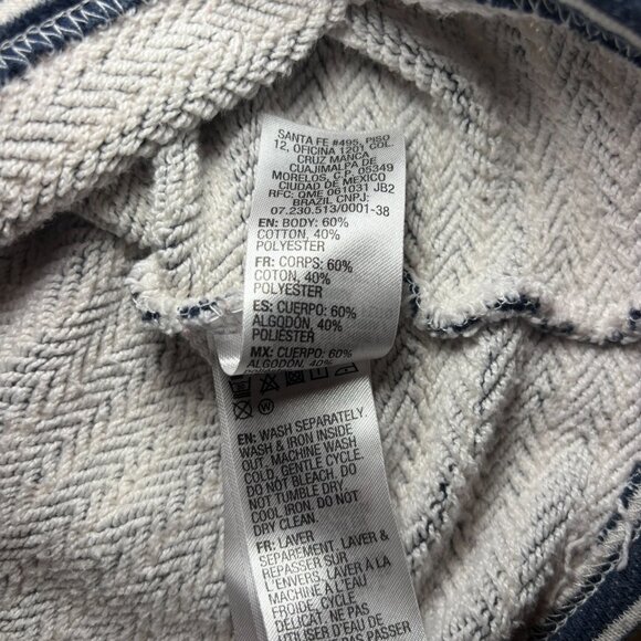 Roxy Women's Blue White Striped Pullover, Size L, Hoodie, Casual - Picture 9 of 9